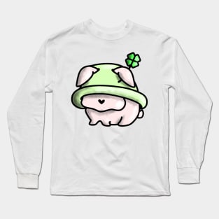 Bunny Rabbit Green Vegan Saint Patricks Day Irish Long Sleeve T-Shirt